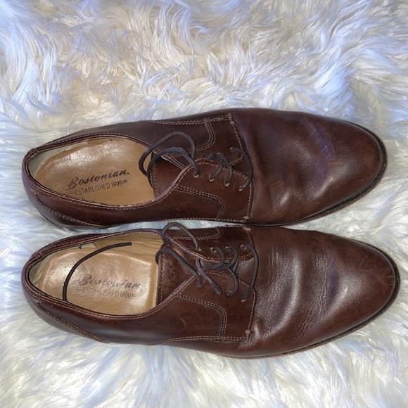 BOSTONIAN quality leather, sz. 10W, dk brown wingtip oxford men’s shoes $15 - Picture 4 of 6